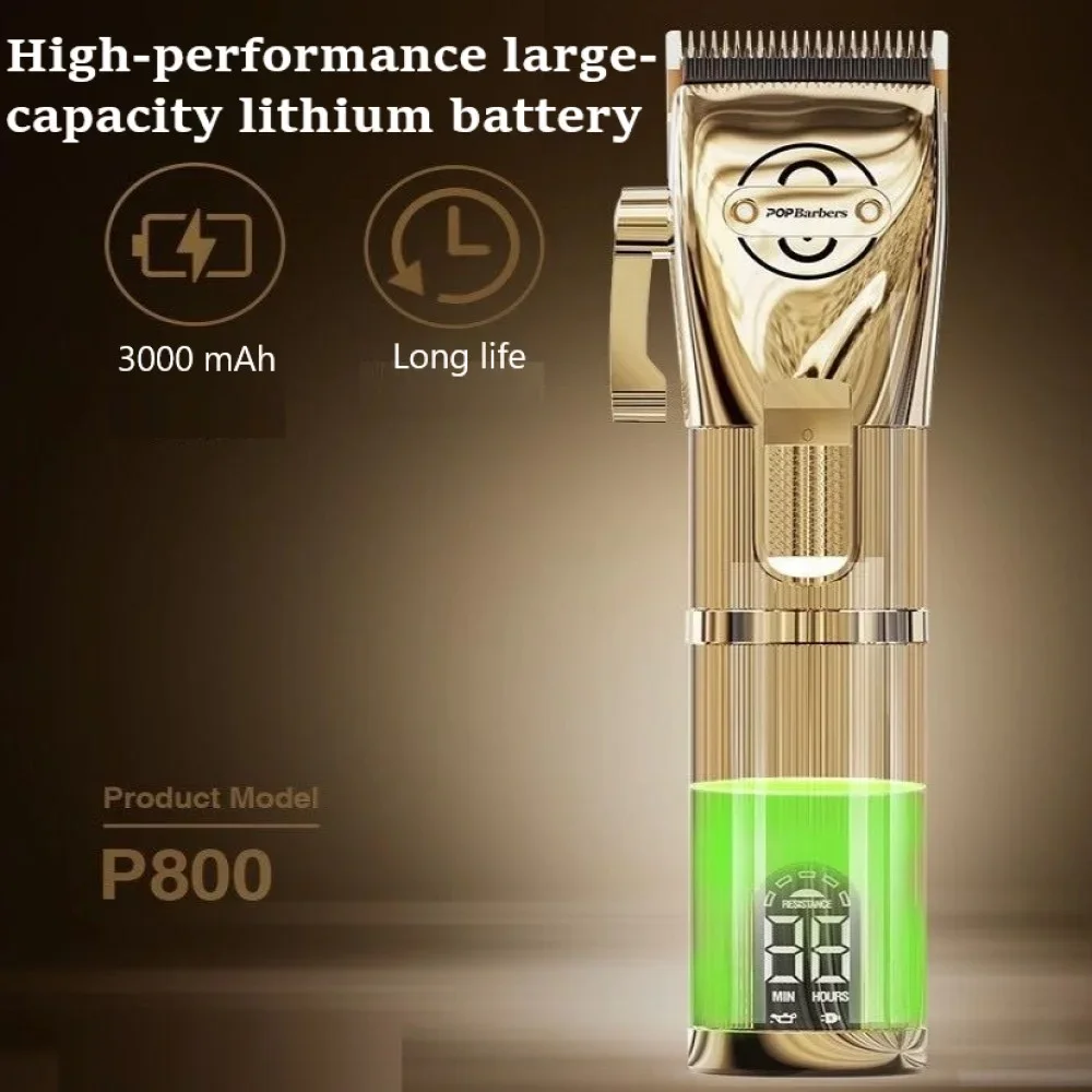 مقصات شعر كهربائية احترافية للمحترفين للحلاقين ، آلة تشذيب الرأس الزيتي ، مقص نحت ذهبي ، ماكينة حلاقة ، P800