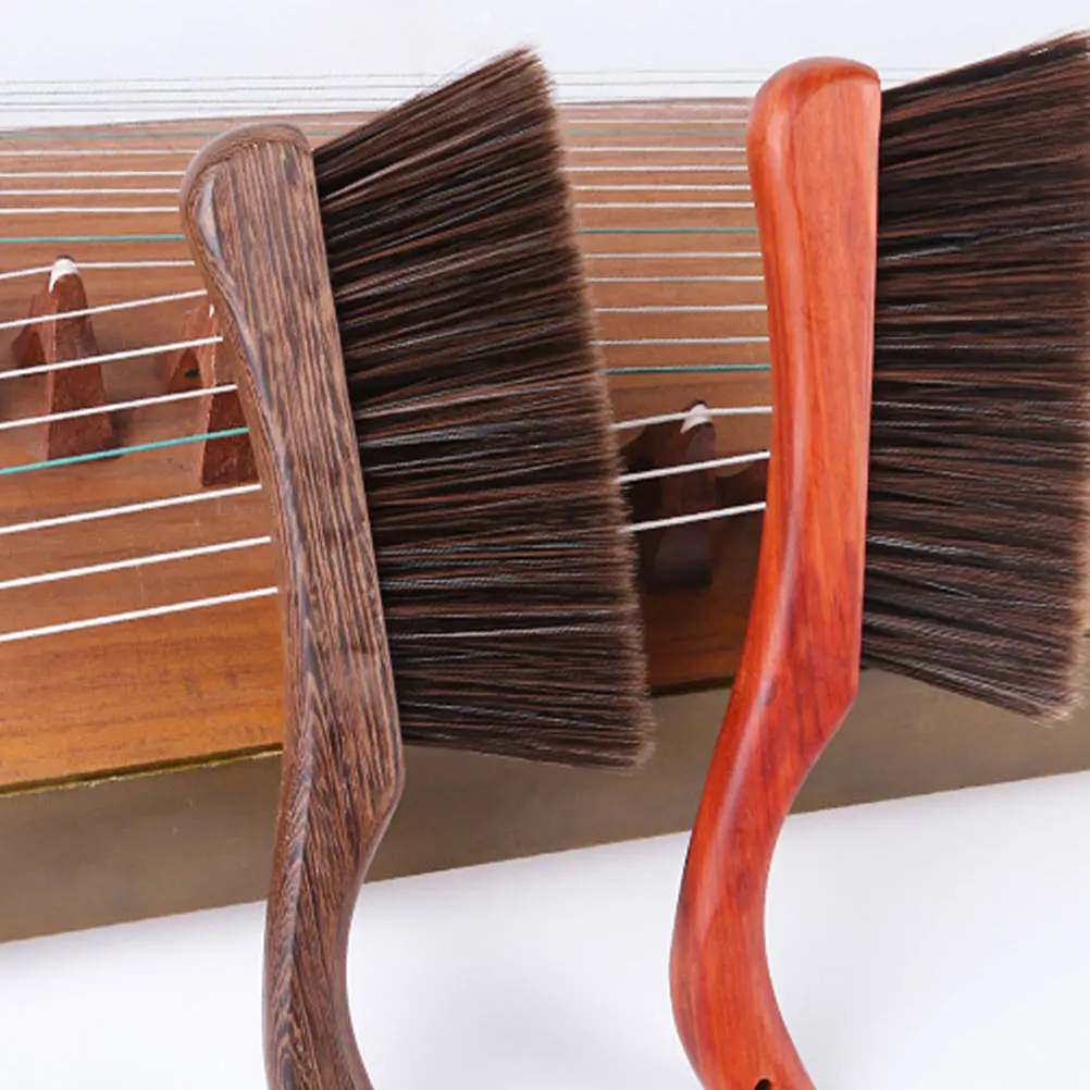 

Musical Instrument Cleaning Brush Premium Bristle Guqin Wooden Dust Removal Accessory Portable Storage Keyboard Tool Home