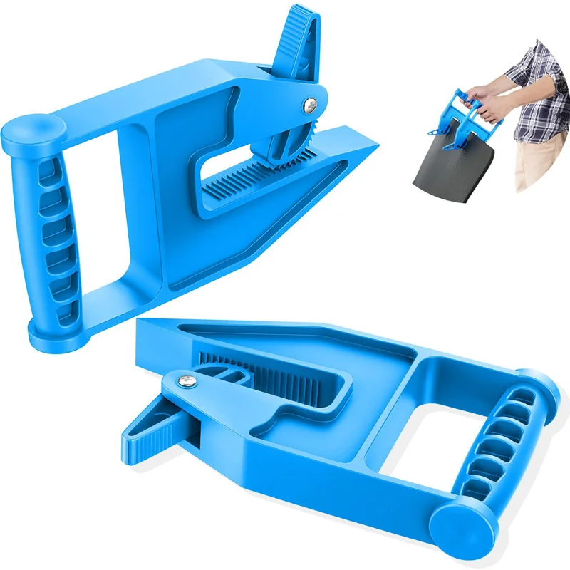 

2Pcs Mat Movers Tool Mat Grippers for Horse Stall Livestock Thick Rubber for Floor Gym Floor Trailer Mat processing clip