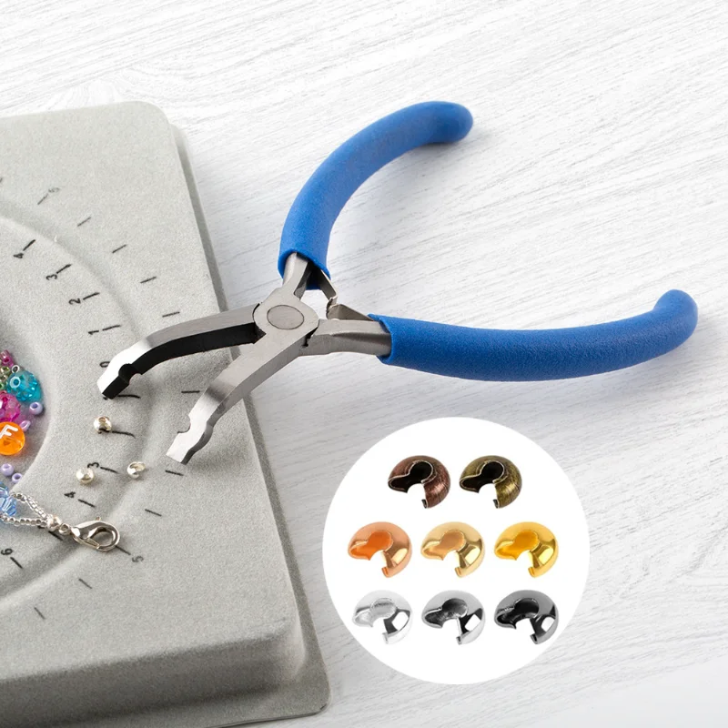 High Carbon Steel Bead Holding Pliers with Round Hole - Specialized Tool for DIY Jewelry Beading & Positioning