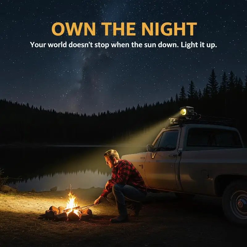 Bright LED Driving Lights IP67 Waterproof Aluminum Housing Energy Efficient Work Light for Off Road Motorcycle 4x4 Road Trip