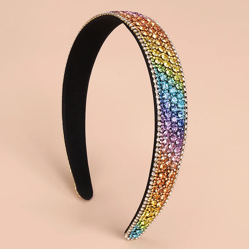 2024 New Fashion Diamond-Encrusted Headband for Women Trendy Colorful Full Rhinestone Hairband Exquisite Luxury Hair Accessories