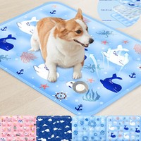 Summer Dog Cooling Mat Kitten Puppy Pet Soft Breathable Ice Pad Mat Waterproof Dog Cooling Bed for Small Medium Large Dogs Cats