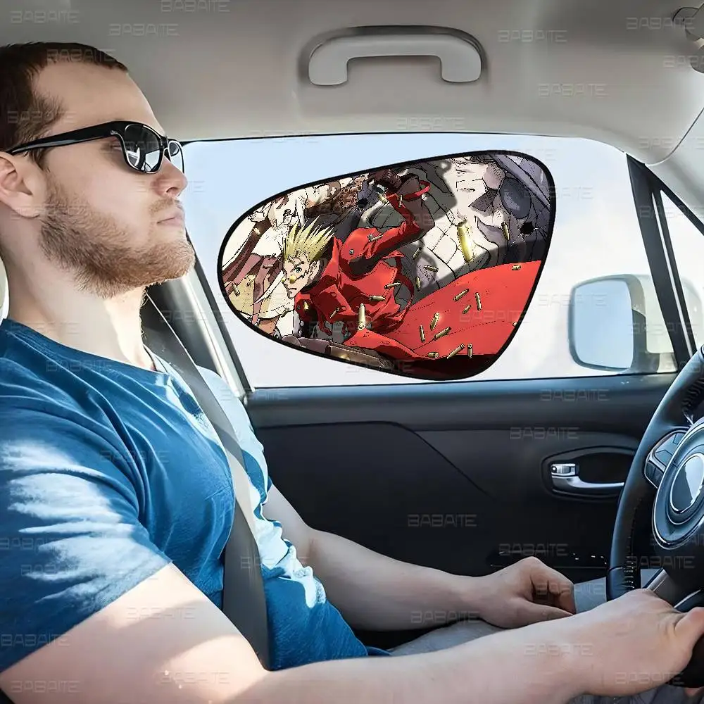 أنيمي Trigun Stampede 1 قطعة سيارة كهرباء ظلة UV حامي ذاتية اللصق نافذة السيارة الجانبية الشمس قناع طبقة حماية #2