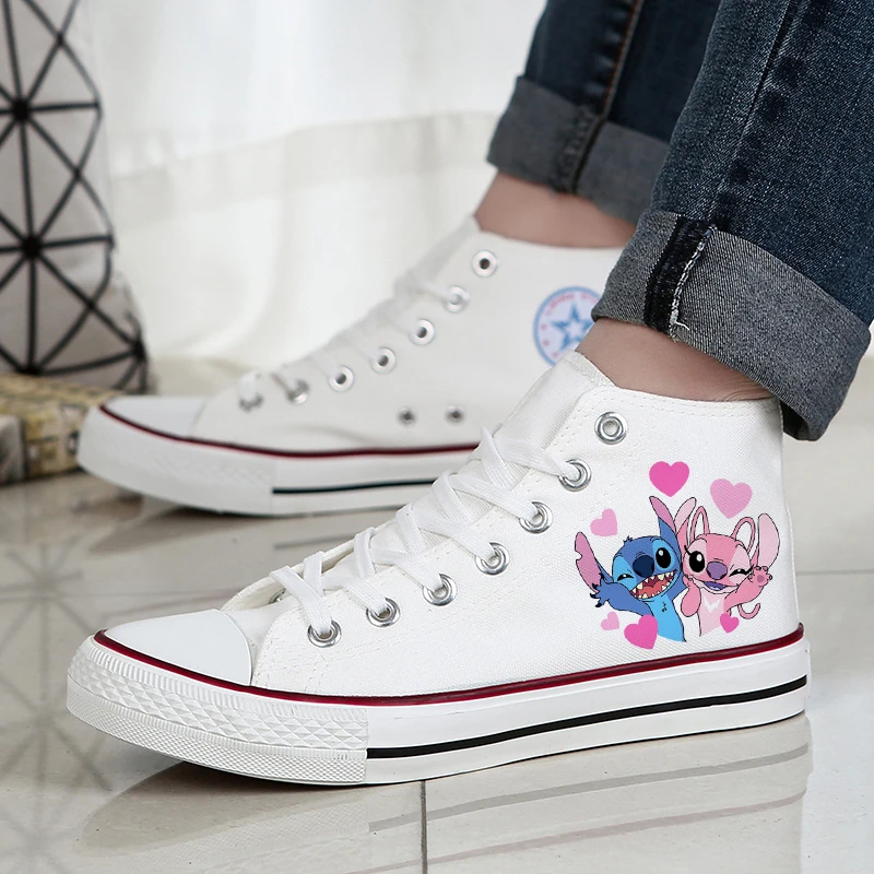 Men Sneakers Canvas Plus Size Women's Mickey Minnie Mouse Animation Casual Student Personalized Women Man Shoes Zapatos Casuales