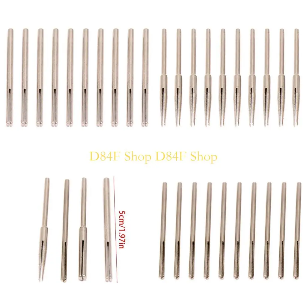D84F 10Pcs Long Abrasive Holder Sandpaper Clamp Split Mandrels for Rotary Grinder