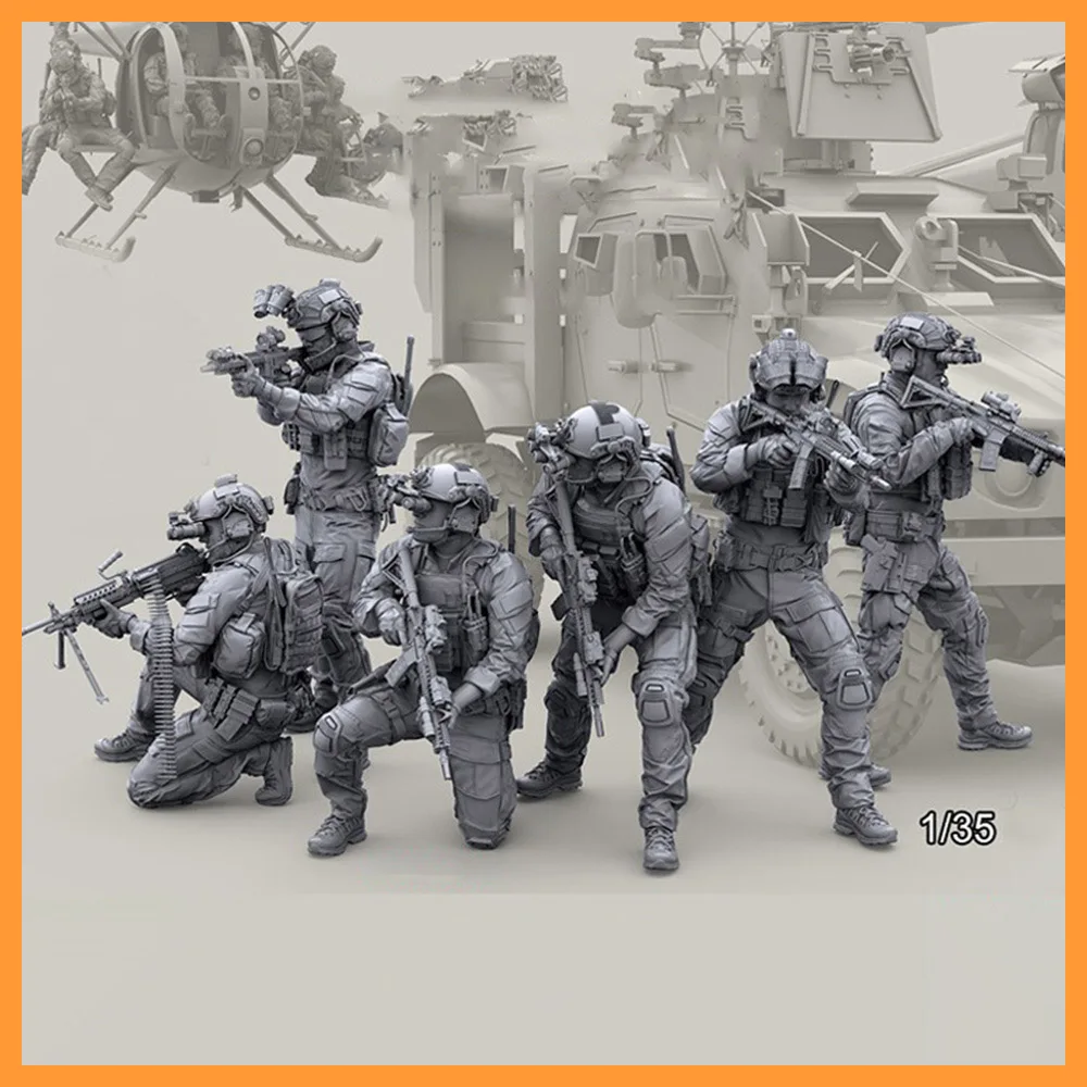 

【Assemble by Self】GK 1/35 Scale Resin Model Modern Soldier Parts Accessories White Model (No Painted)