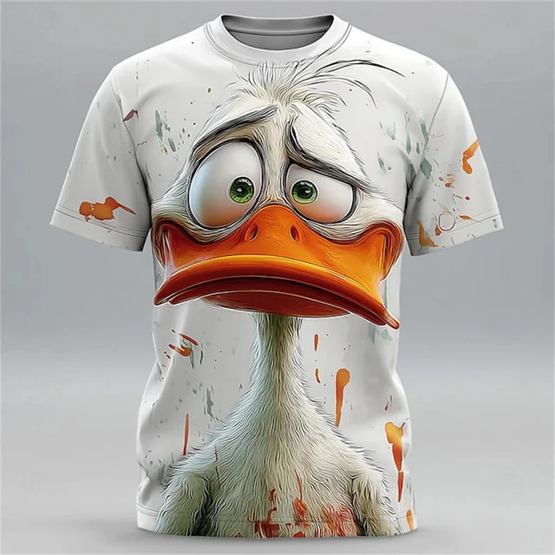 Men's Summer 3D Animal Print T-Shirt, O-Neck 3D Print Tee, Exaggerated Design Street Casual T-Shirt, Unisex T-Shirt