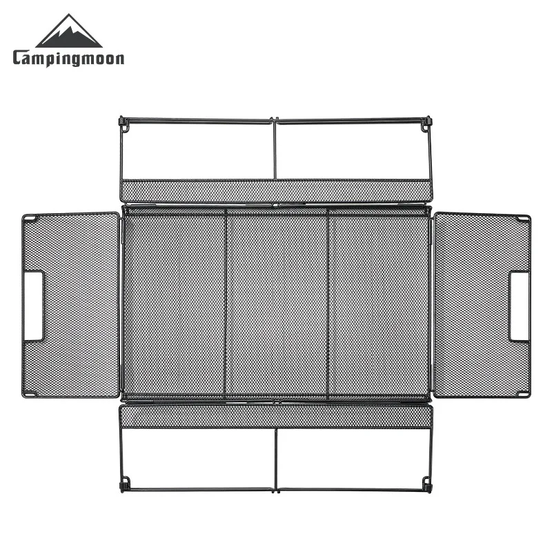 

CAMPINGMOON CK-51BK two unit half bar net cage camping home folding storage box multifunctional shelf