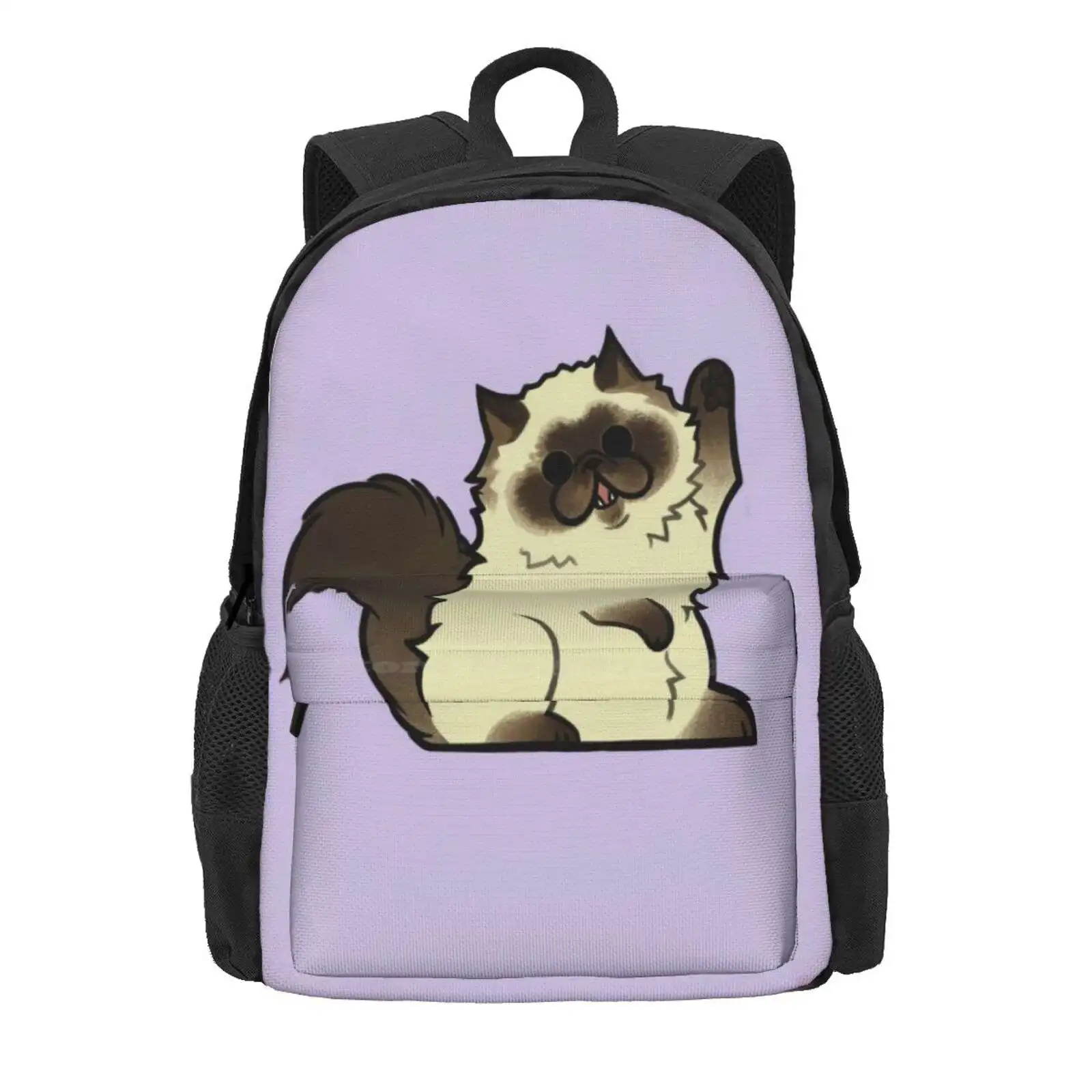 Longhair Persian Cat Hot Sale Schoolbag Backpack Fashion Bags Exotic Persian Persian Cat Siamese Cat Longhair Persian Pet Chibi