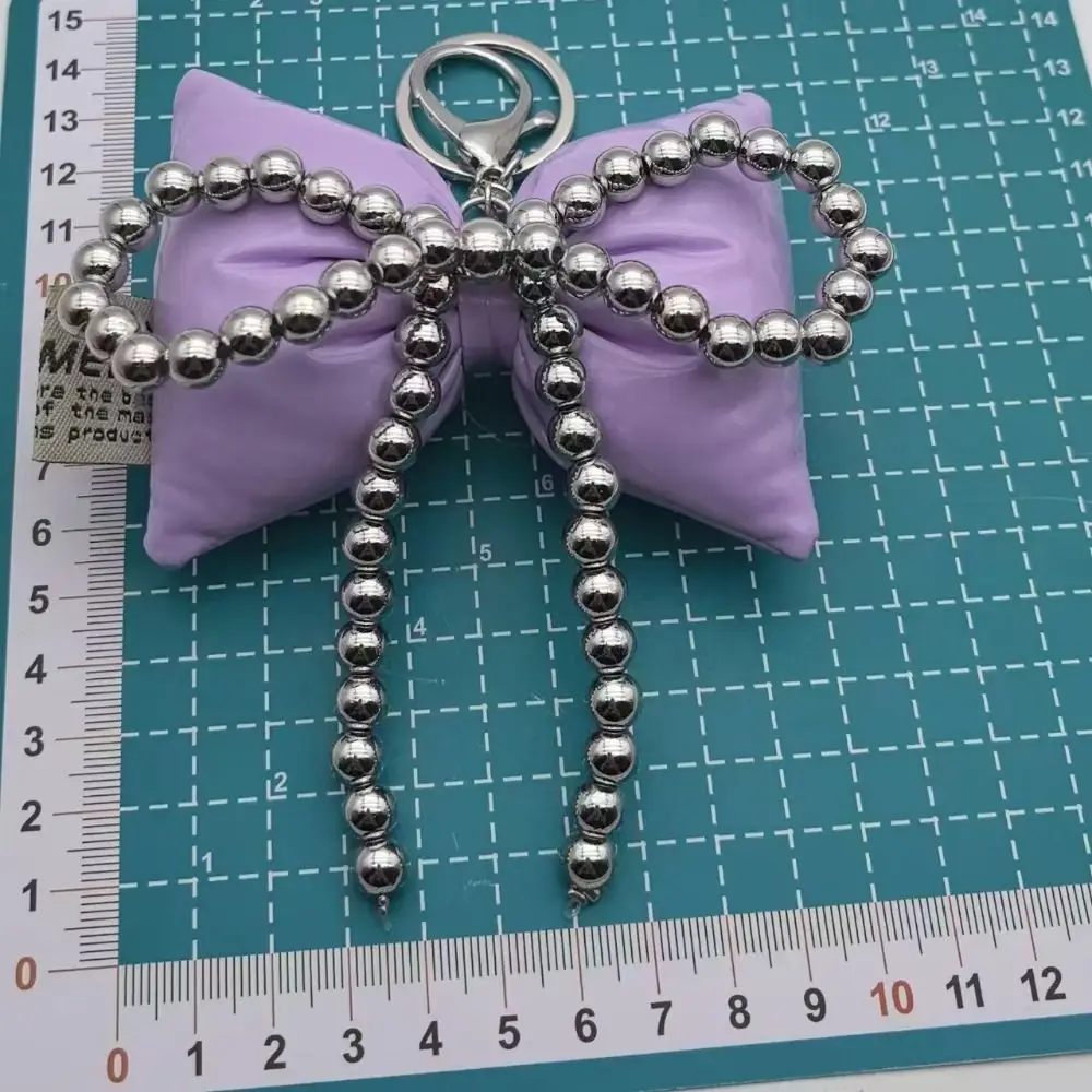 Bonito doce 3d bowknot chaveiro saco acessórios ins coreano saco pendurado pingente pendurado corrente decoração presentes