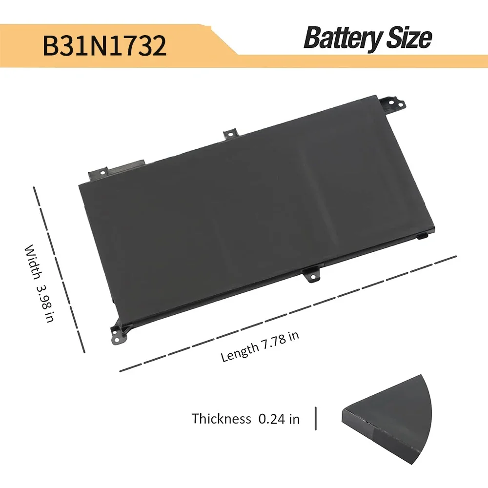 Imagem -02 - Bateria do Portátil para Asus Vivobook S14 S430fa S430fn S430un X430fa K430fa R430fa V430fn V430fa V430fn V430uf B31n1732