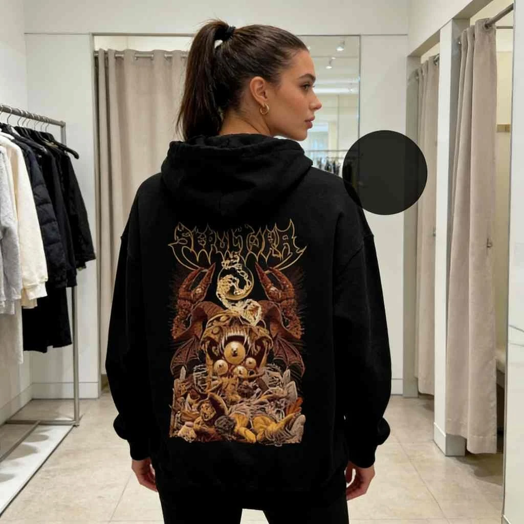 

Толстовка Sepultura с капюшоном Metal Music Arise Album Roots Bloody Roots Sepultura Merch Unisex Rocker Clothing