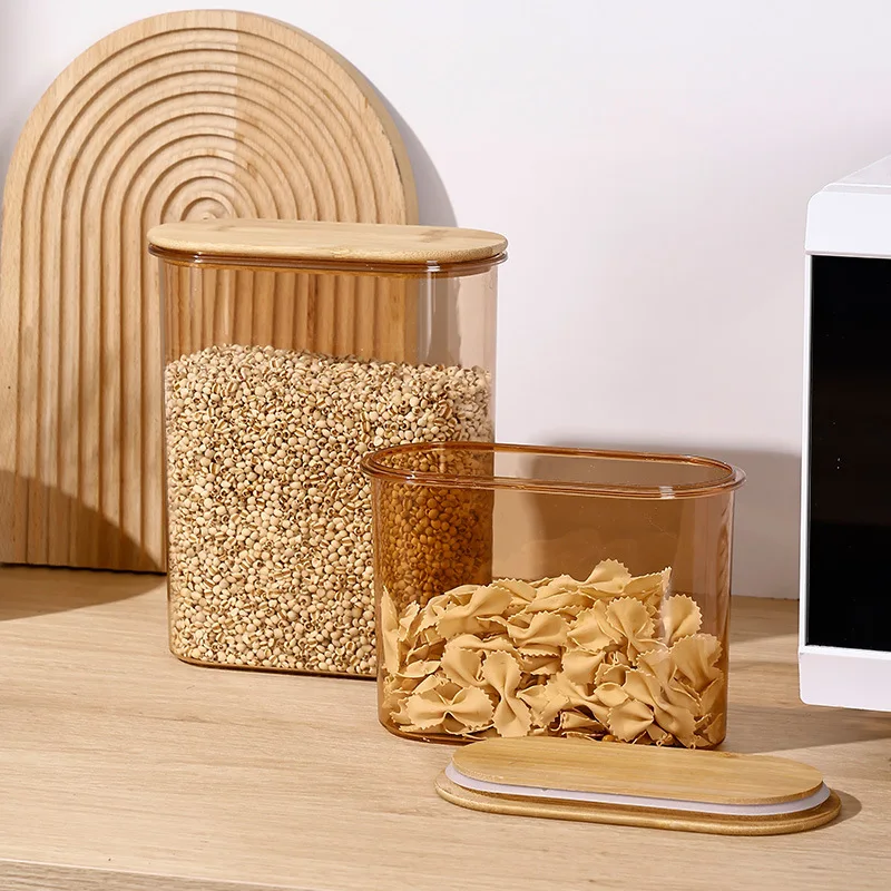 sealed ood grade, kitchen grain  box, storage grain coffee beans tank plastic bottle