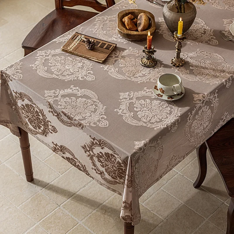 New European Classical Jacquard Tablecloth Exquisite Lace Yarn Piano Tv Cabinet Cover Soft Wedding Banquet Party Table Cover