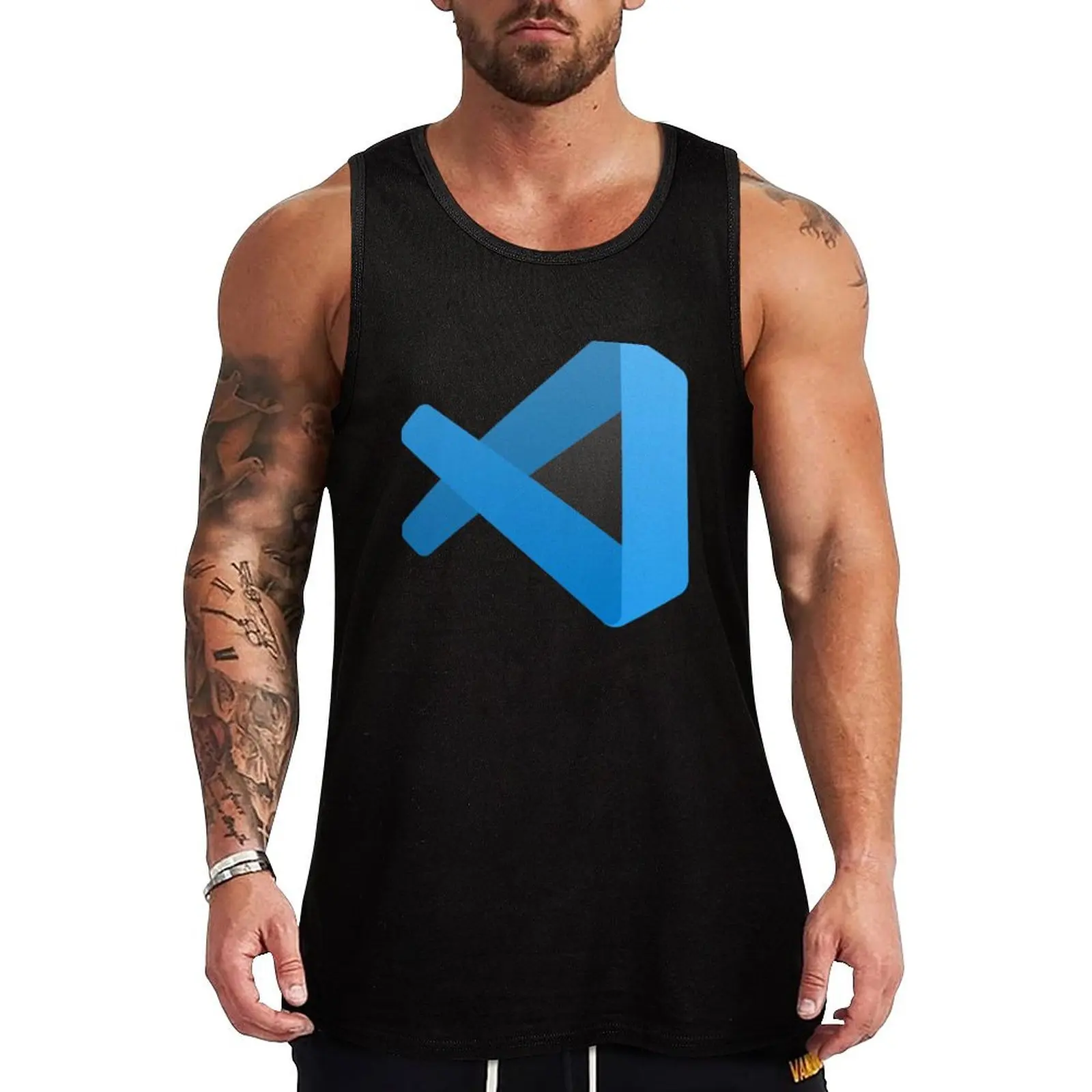 Camiseta sin mangas ligera y transpirable de secado rápido para Visual Studio Code