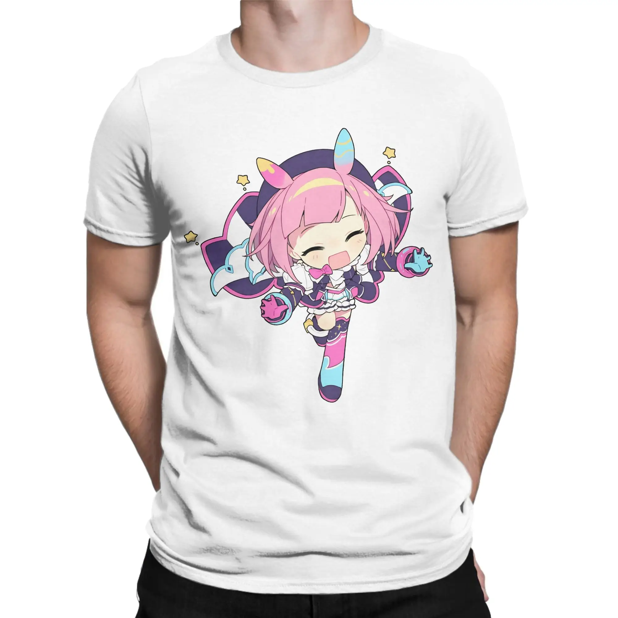 Men Women's T-Shirts Emu Otori Leisure Pure Cotton Tee Shirt Short Sleeve Singer Anime T Shirts Crewneck Clothes Printed