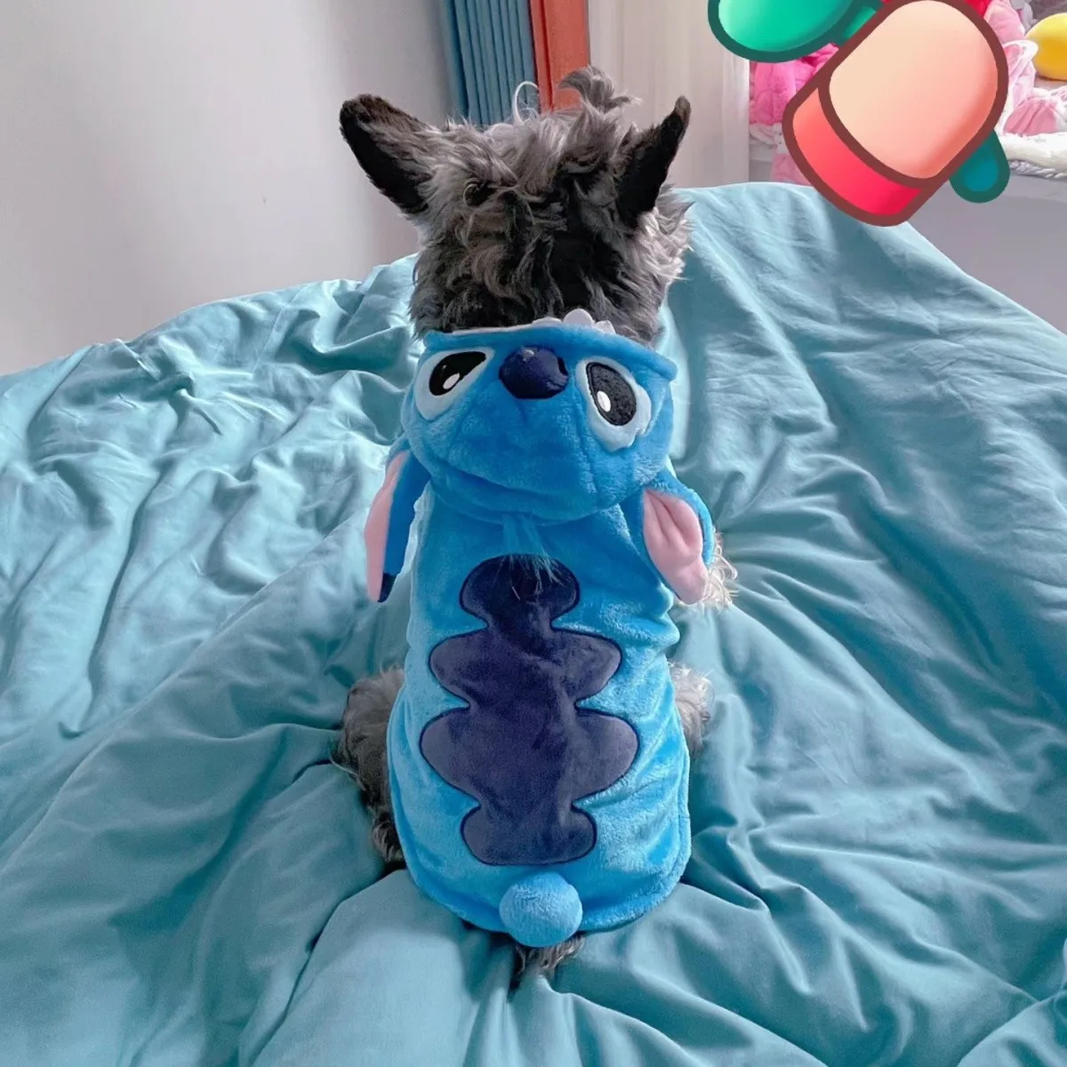 Anime Cartoon Leuke Lilo Stitch Huisdier Kostuum Kat Hond Transformeren Pluche Gevoerde Snap Jas Vierpotige Kleding Verrassingscadeau voor Fans