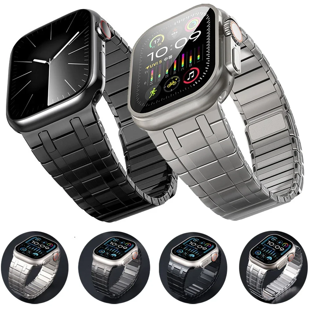 

Магнитный металлический ремешок для Apple Watch Ultra 3 49 мм 11 10 46 мм 42 мм 9 8 7 45/41 мм Удобный браслет iwatch 6 5 SE3 44/40 мм