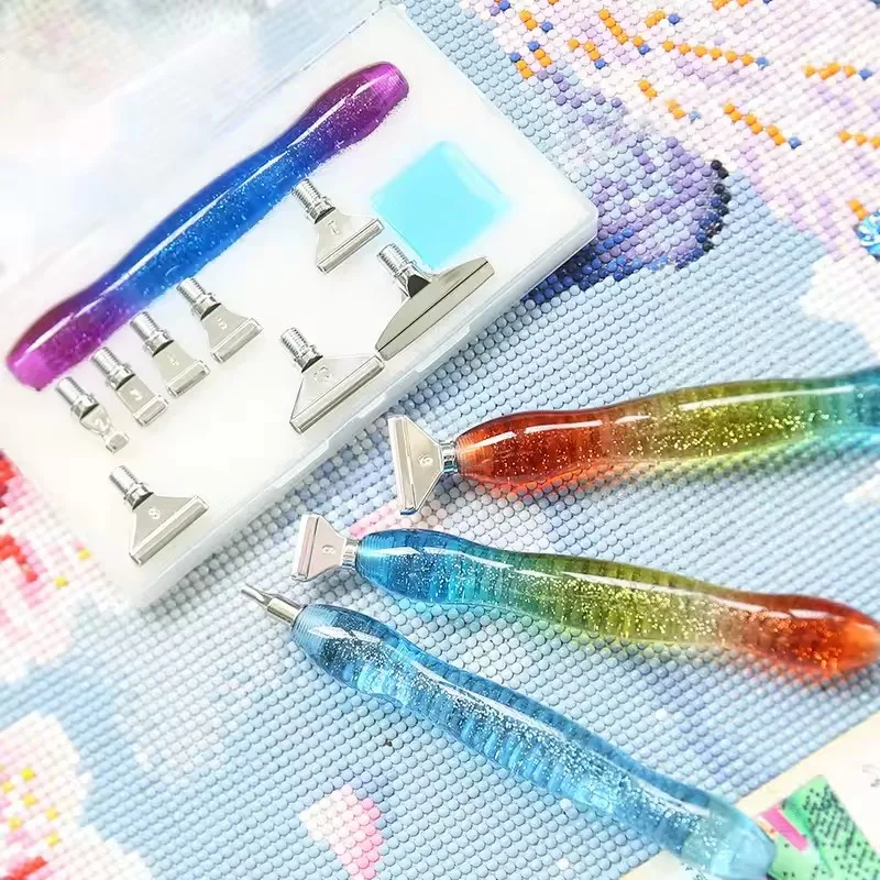 HOMFUN New Multifunctional Metal Screw Thread Tips ，Threaded Bits Accessories Embroidery Pen，Diamond Painting Dot Drill Tool view 2