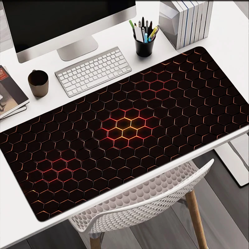 Gaming Mouse Pad Anime Hexagon Fashion Custom Home Computer Keyboard Pad Desk Mats Laptop Soft Anti-slip Table Mat Mousepads