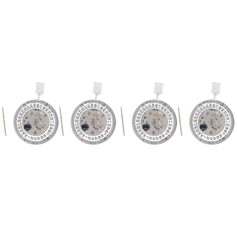 4PCS NH35A NH35 Movement High Accuracy Mechanical Watch Movement Date At 3 Datewheel 24 Jewels Automatic Self-Winding