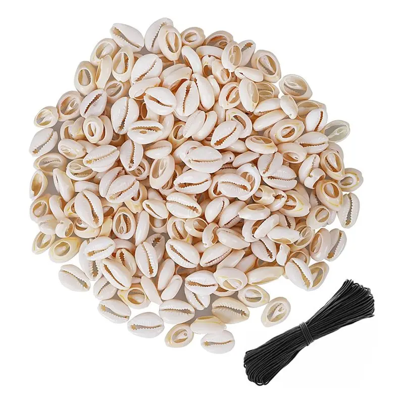 【CHRISTMAS 】White Spiral Cowrie Shell Beads 150Pcs For Jewelry Making, Summer Beach Cows Shells