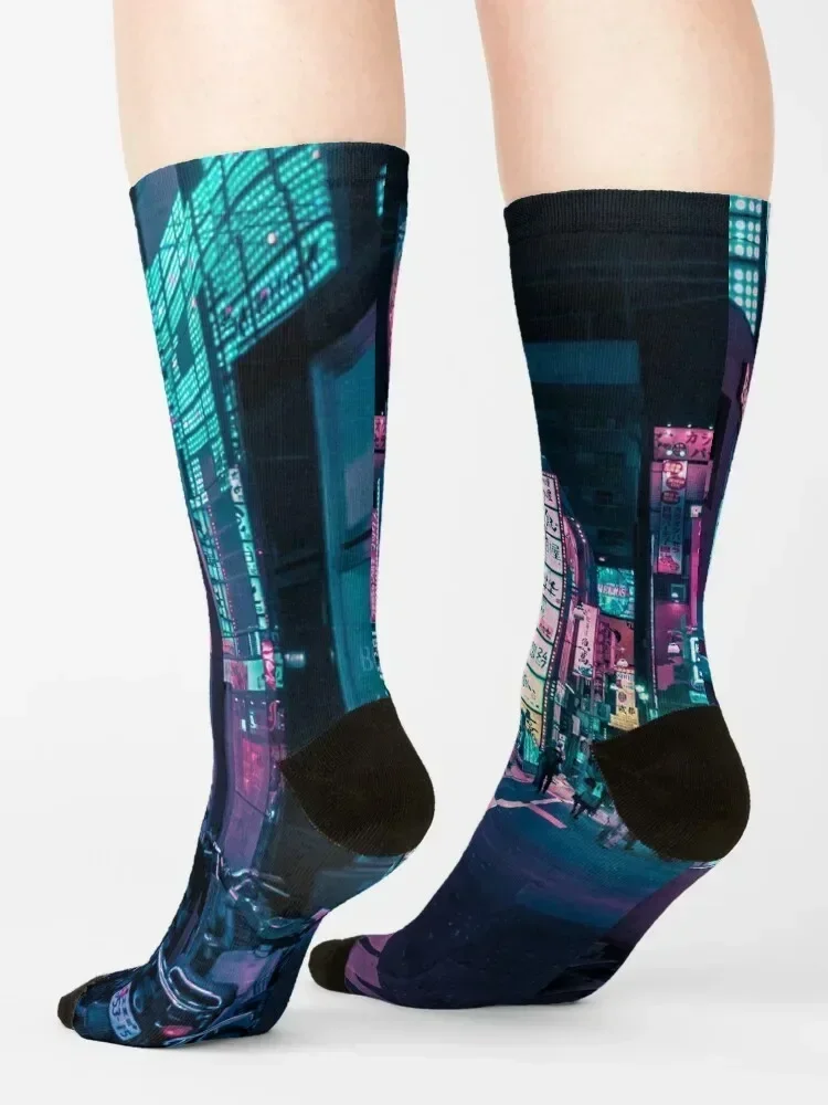 Tokyo - A Neon Wonderland Socks Argentina cycling warm winter heated Socks Ladies Men's