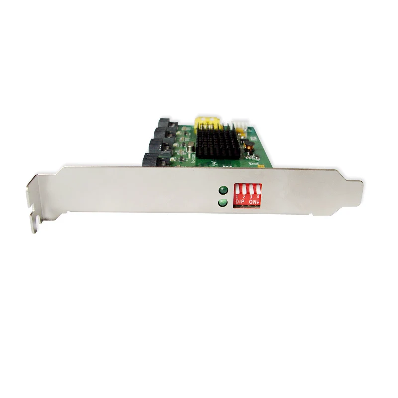 Controlador Raid de 1 a 5 puertos SATA 2,0, tarjeta RAID compatible con SATA HDD RAID 0/1/5/10, Multiplicador de puertos SATA, soporte de montaje, interruptor de inmersión fácil