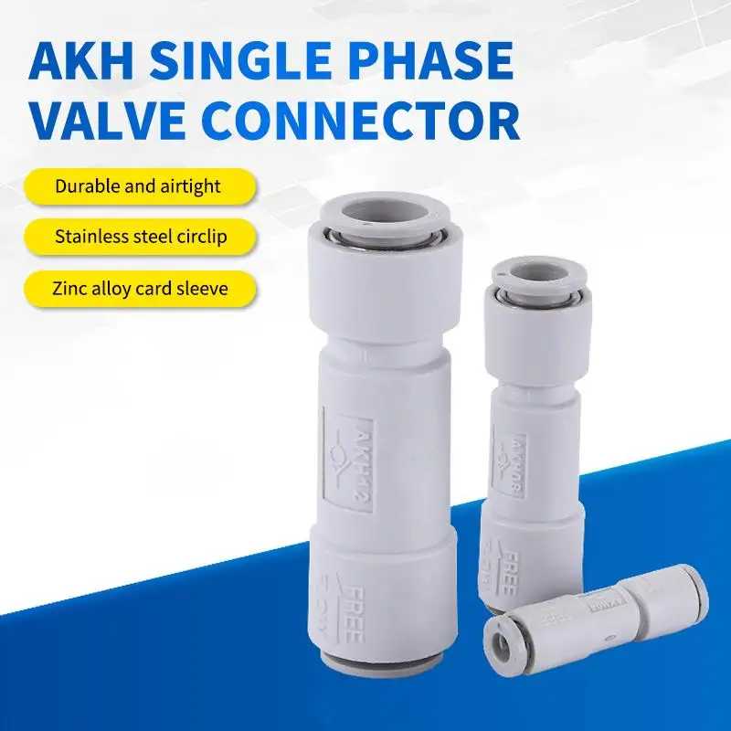 New Sale 1Pcs AKH04/06/08/10/12/16-00 Quick Connect Fittings For Air Tube Non-Return Valve SMC Type AKH One-Way Check Valve