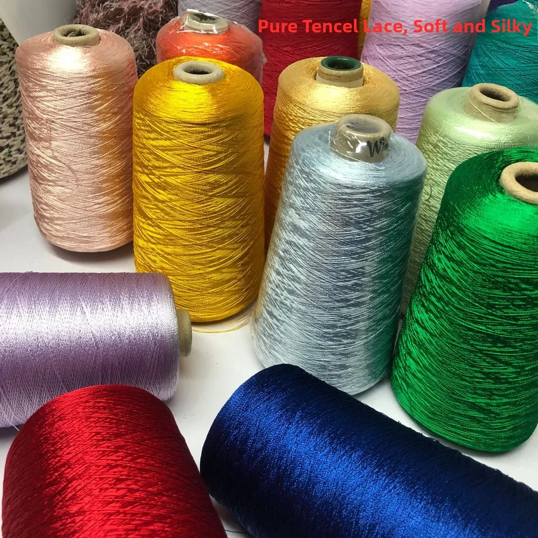

Натуральная шелковая пряжа с жемчужным кружевом, хлопковая пряжа, мягкая гладкая летняя пряжа для ручного вязания, ткань для одежды и аксессуаров