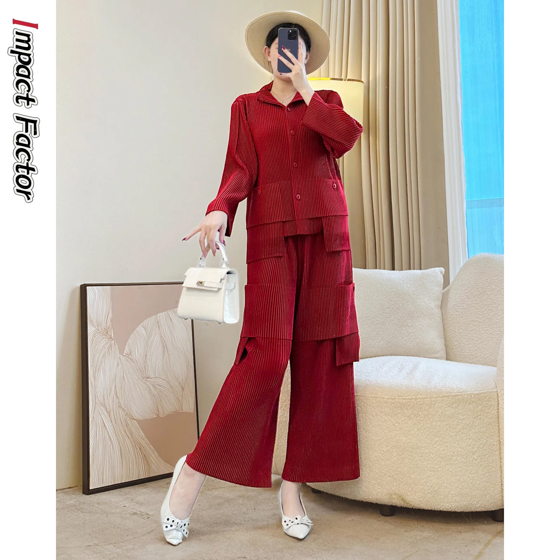 Miyake Pleated Red … - image