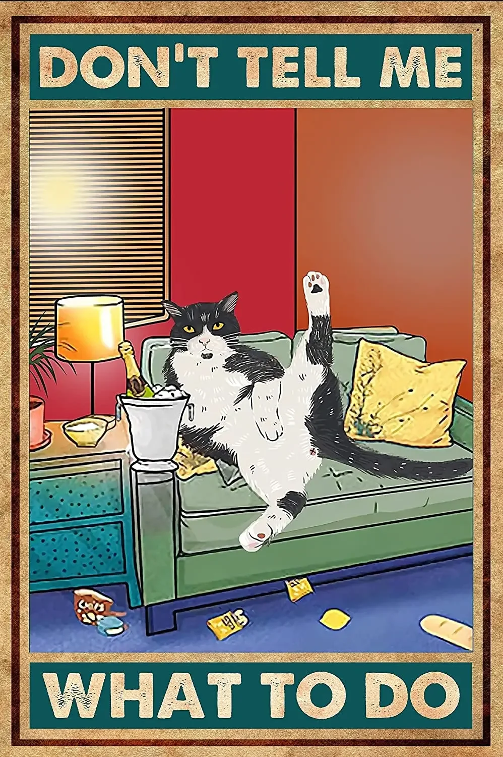 معدن القصدير تسجيل المشارك لا تخبرني ماذا تفعل سهرة الفن يطبع مضحك جدار الفن الحب المشارك هووسورمينغ هدية القط أمي المشارك #1