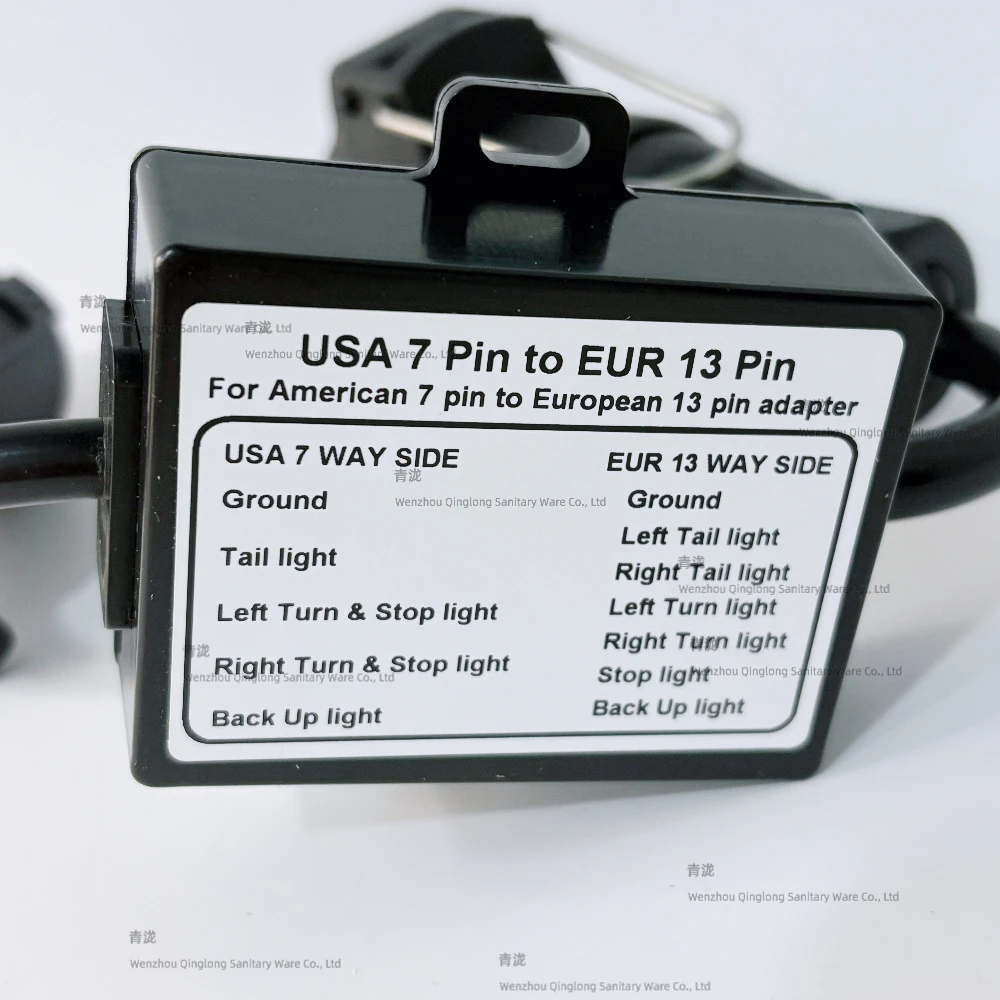 

Преобразователь света прицепа США, 7-полосное лезвие в ЕС, 13-контактный круглый разъем, разъем для разделения стоп-сигнала