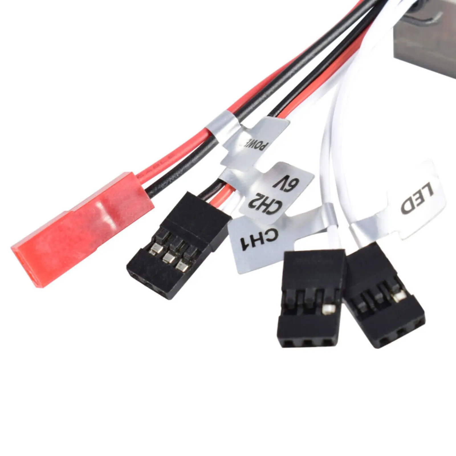 Controlador de velocidade elétrico esc escovado 10a 2s/3s com controle led de freio de via dupla para acessórios de modelo de carro 1/28 1/24 rc