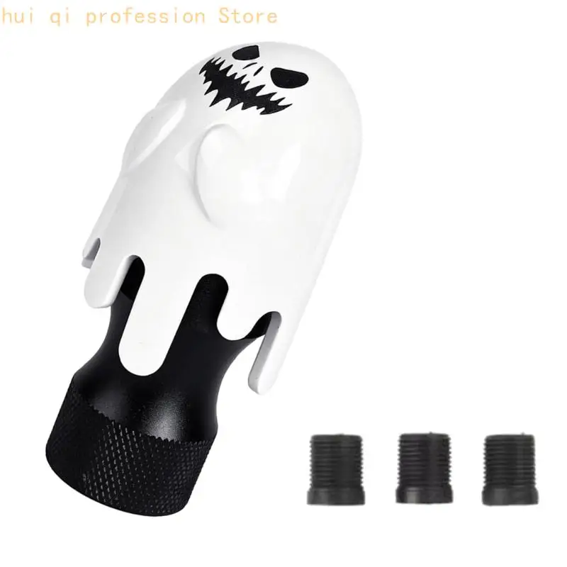Auto-Schaltknauf mit Spirit-Figuren-Design, weiß-schwarzem Gewinde-Dekorgriff und strukturierter Basis für Konsolen-Styling H8WE – Detail 9