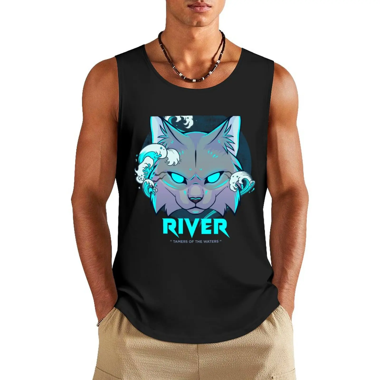 River Tank Top T-shirt Men's gym Muscle fit