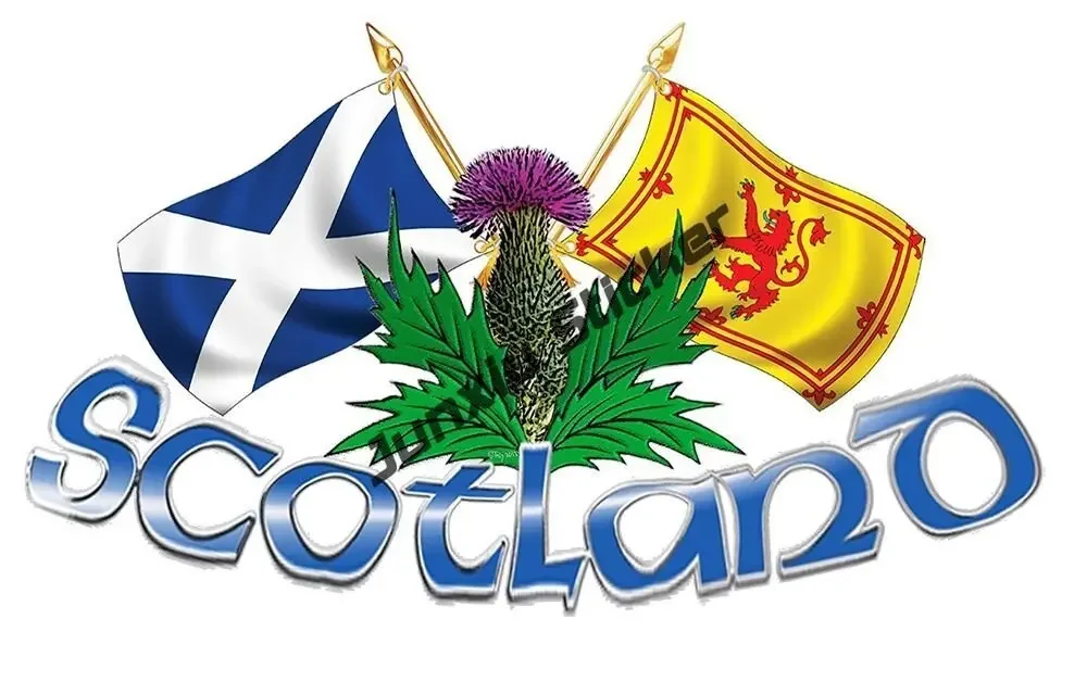 Scottish Flag Sticker Made with Durable Waterproof Materials Creativity SCOTLAND Red Lion Shield Scottish Decal Car Accessories