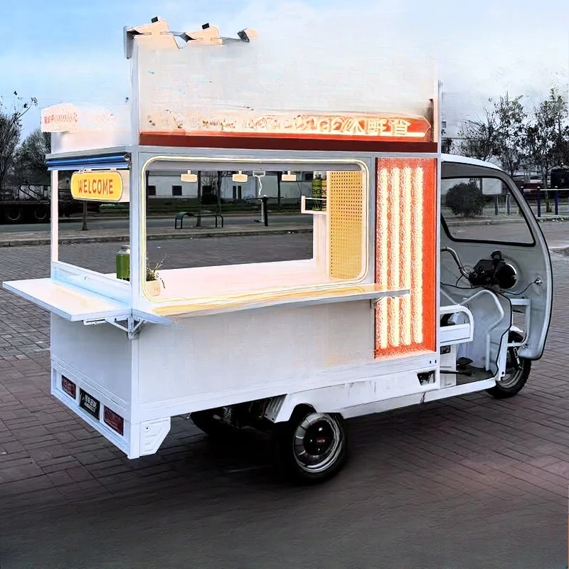Multifunctional dining car, mobile stall, snack truck, cold drink, milk tea, coffee truck