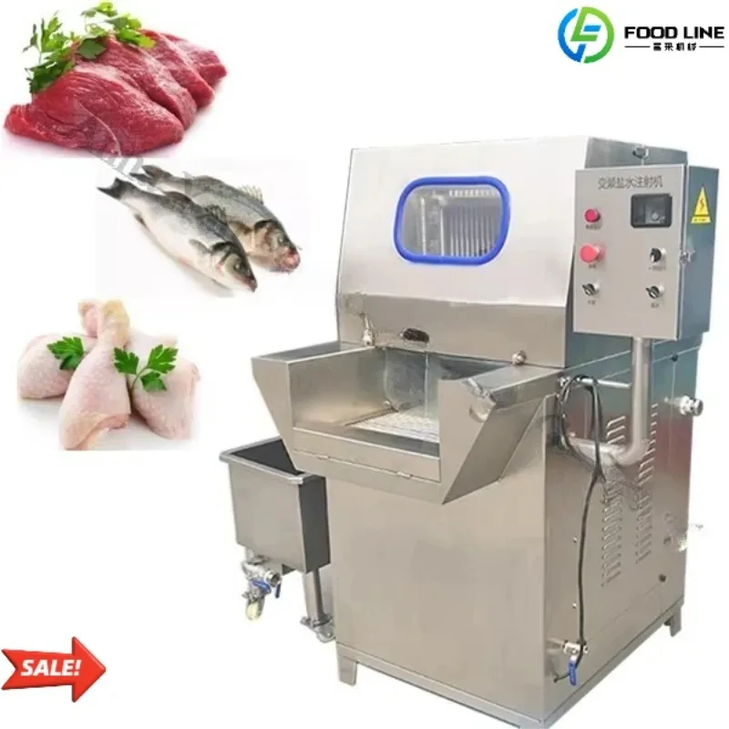 Industrial Meat Salmon Injection Machine High-Capacity Brine Injector 48-240 Needle Automatic Salt Water Injection for Meat OME