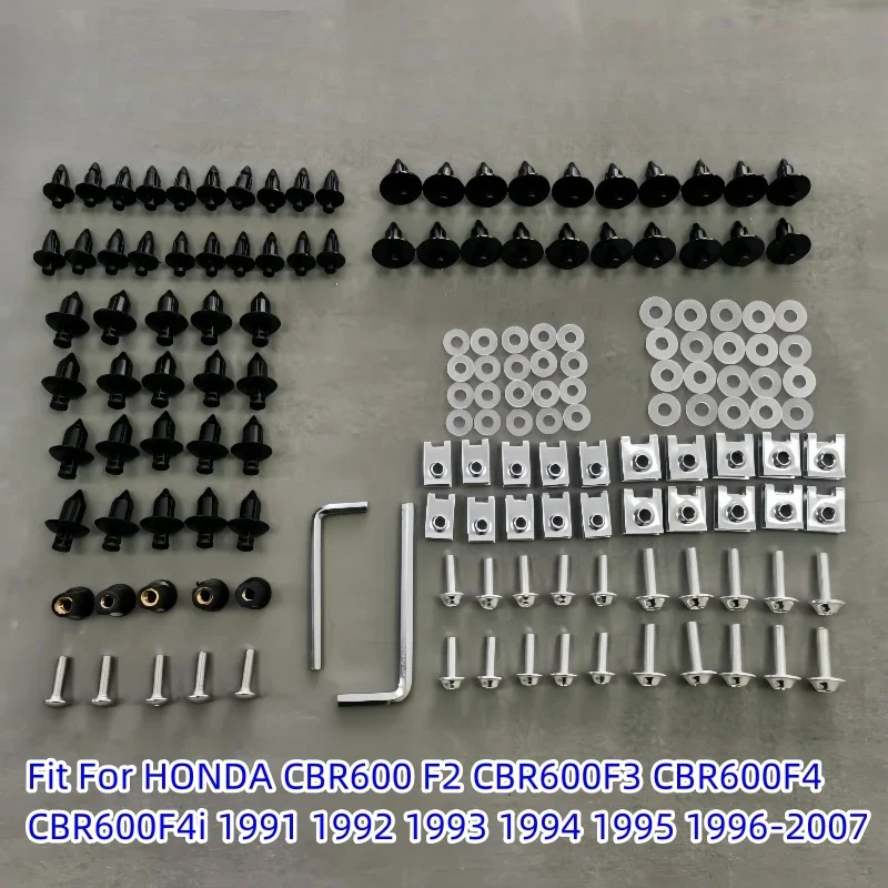 

Fairing Bodywork Kit Bolts Screws Fit For HONDA CBR600 F2 CBR600F3 CBR600F4 CBR600F4i 1991 1992 1993 1994 1995 1996-2007