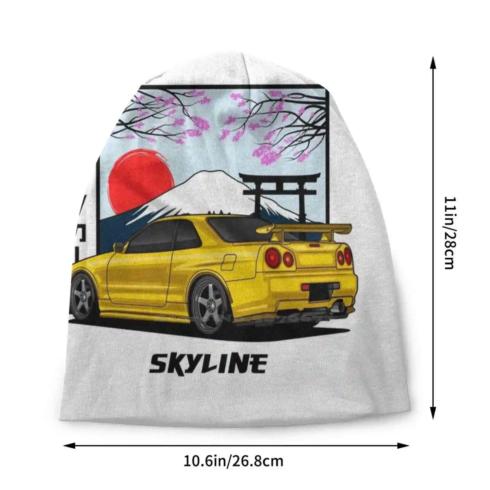 Jdm Yellow Skyline R 34 Gt R Knitted Hat Warm Beanie Outdoor Caps Bnr34 Skyline R34 R34 Gtr Gtr Skyline Rb26 Yellow Gtr R34 Jdm