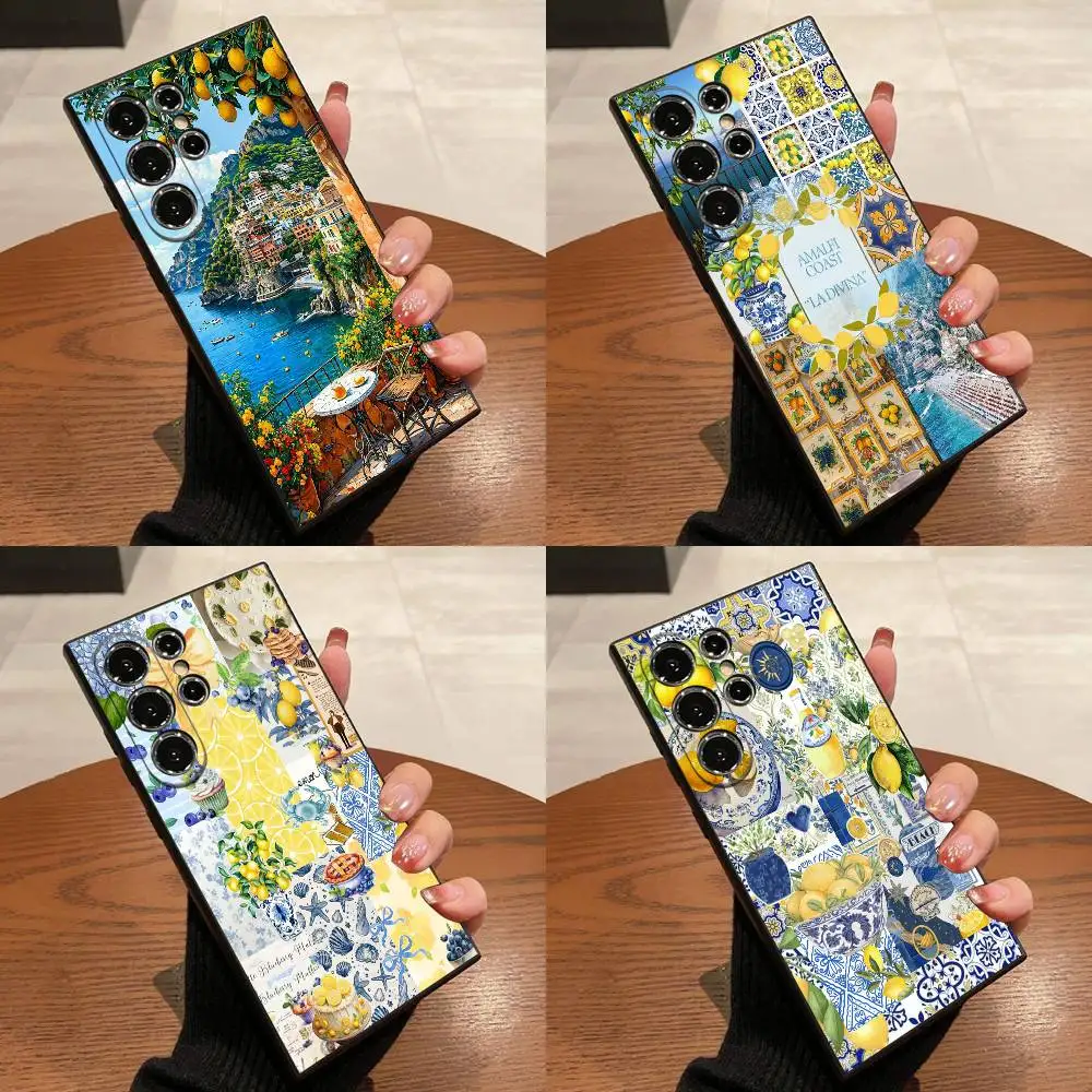 

Amalfi Coast Lemon Sea Ocean Phone Case For Samsung S25,S24,S21,S22,S23,S30,Ultra,S20,Plus,Fe,Lite,5G Black Box