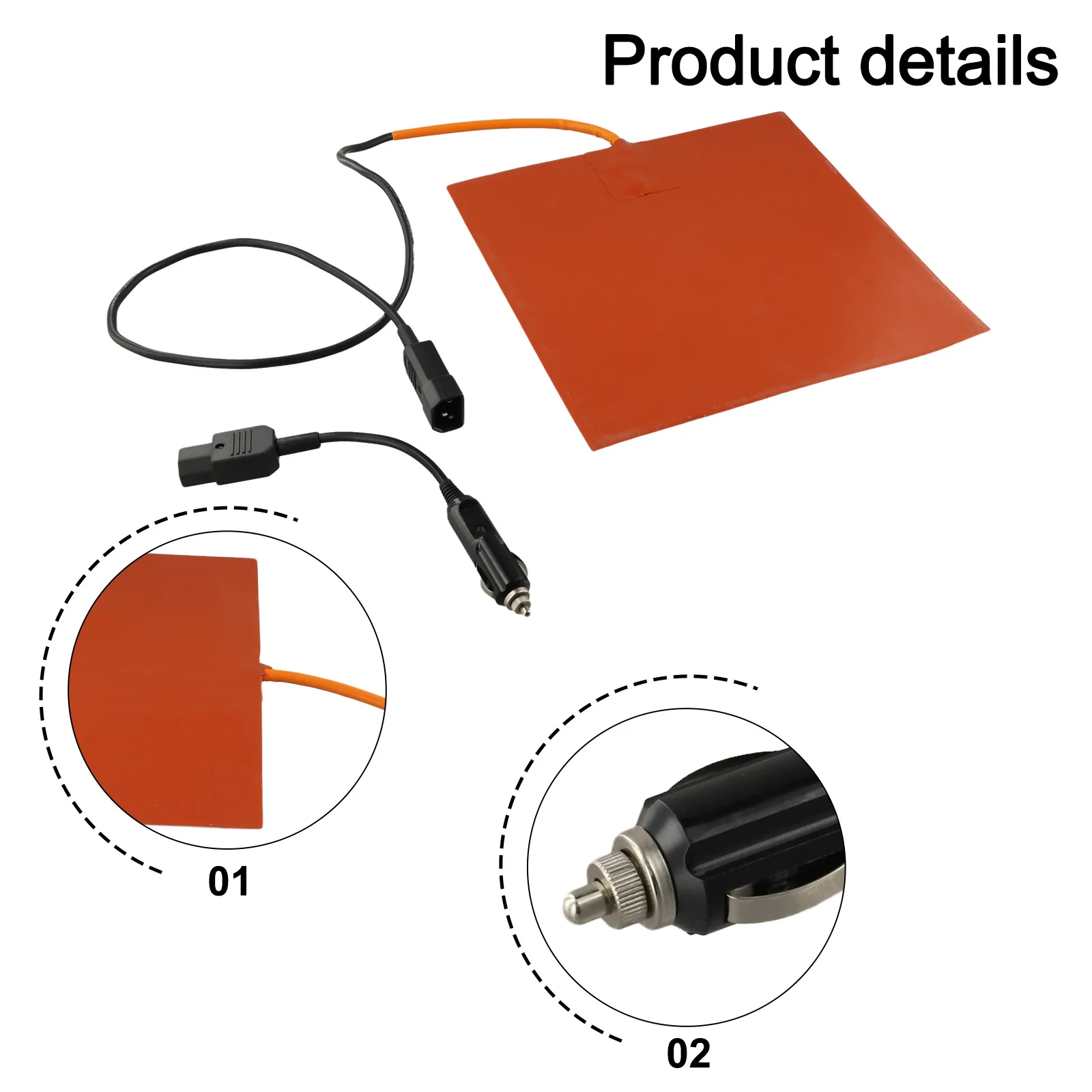 Flexible Power Heater 100W Heating Mat Efficient Heat Distribution Multi-purpose Heating Overheat Protection Quick Heat Up