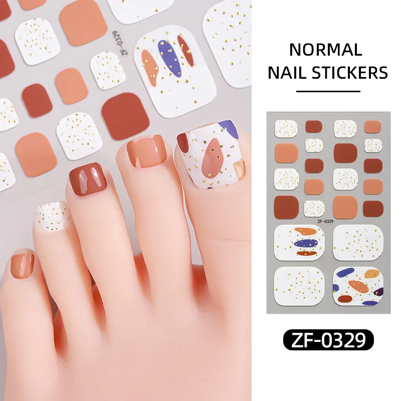 Summer new nail polish film toenail sticker hot glitter powder polka dots cute girl toenail nail sticker Nails stickers