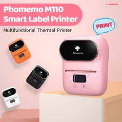 Label Printer Phomemo M110 Mini Printer Portable Thermal Label Printer Stickers Pocket Labeling Machine Label Maker for Mobile