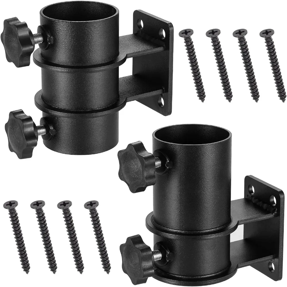 Railing Umbrella Clamp 2 Pack, Patio Umbrella Mounting Bracket Holder for Water Parks, Restaurants & Backyards