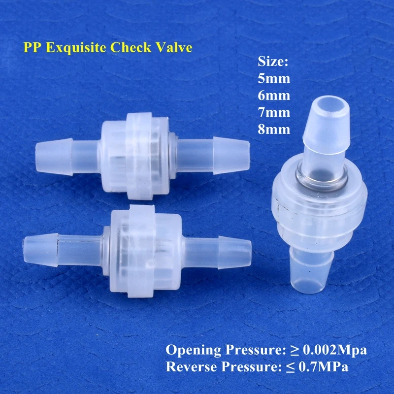 

1~100pcs 5~8mm PP Exquisite Check Valve Drip Watering Irrigation Hose Non-Return Valve Aquarium Tank Water Pipe One-way Valve