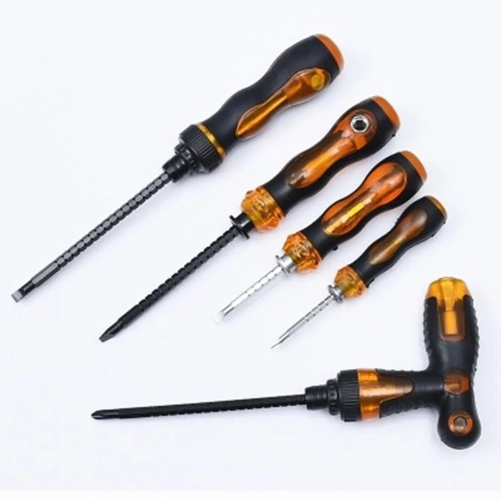 Steel Telescopic Screwdriver Slotted/Cross Dual Purpose Magnetic Screw Driver Hand Tool High Hardness Ratchet Screwdriver Home