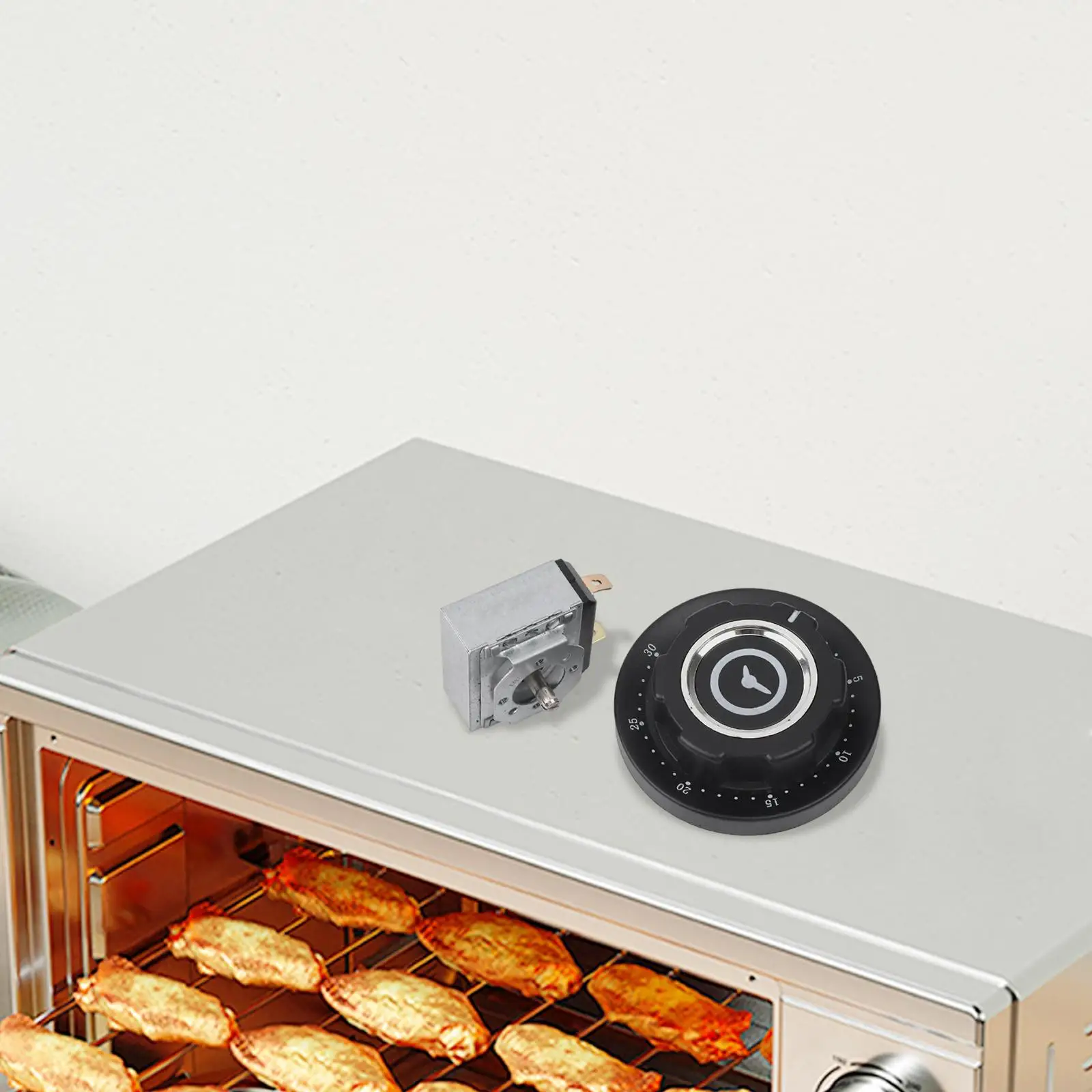 

Регулируемая ручка таймера для приготовления пищи, кухонный таймер, таймер для микроволновой печи, звуковой звонок, уведомление, металлическая конструкция